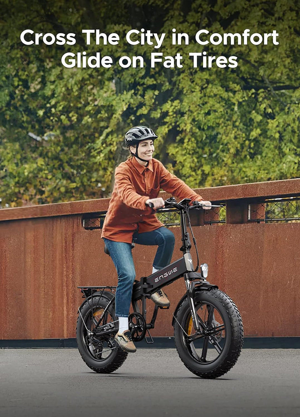 ENGWE EP-2 Pro Vélo électrique Pliable 20 ¡Á 4.0 Fat Bike Electrique 7 Vitesses avec Batterie Amovible 48V 13Ah Autonomie 120km Tout-Terrain & VTT & Plage & Neige