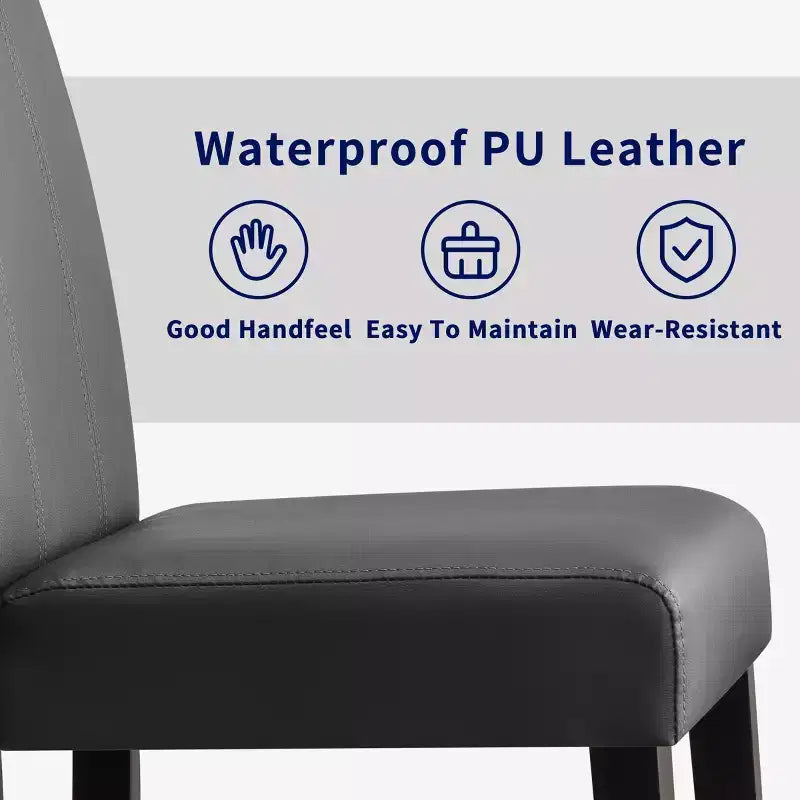 Lot de 2 chaises de salle à manger d’intérieur en similicuir, chaises modernes pour la maison