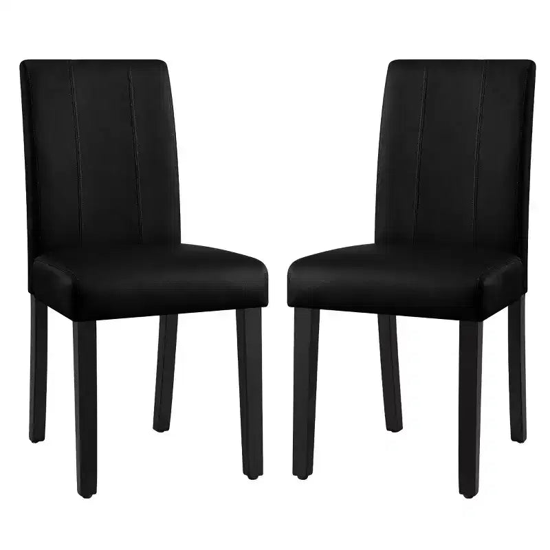 Lot de 2 chaises de salle à manger d’intérieur en similicuir, chaises modernes pour la maison