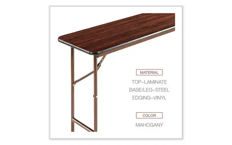 Klapptisch aus Holz, rechteckig, 59.88w x 17.75d x 29.13h, Mahagoni