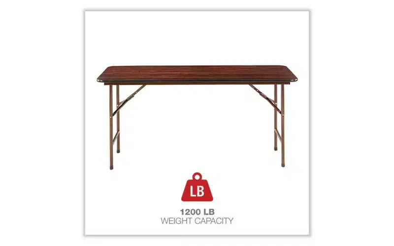 Klapptisch aus Holz, rechteckig, 59.88w x 17.75d x 29.13h, Mahagoni