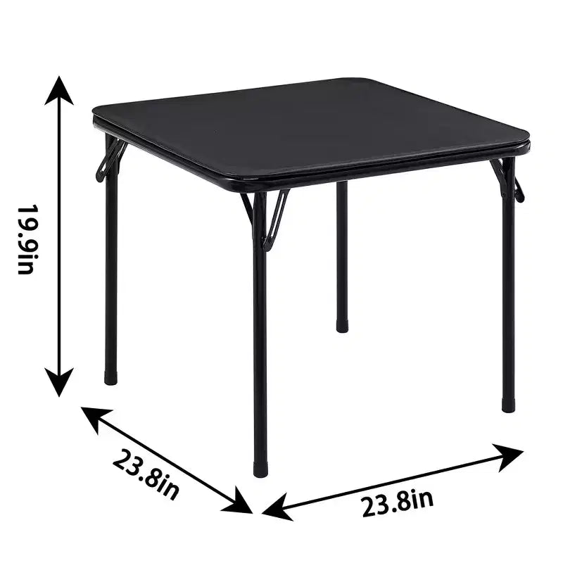 Klappbarer quadratischer Kindertisch, tragbarer Karten- und Spieltisch, Schwarz/Blau
