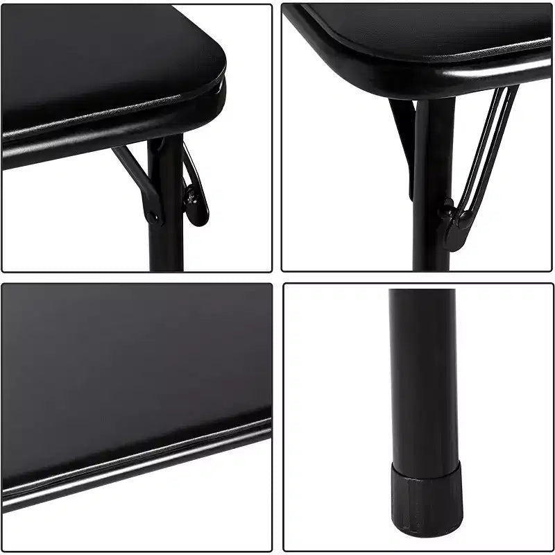 Klappbarer quadratischer Kindertisch, tragbarer Karten- und Spieltisch, Schwarz/Blau