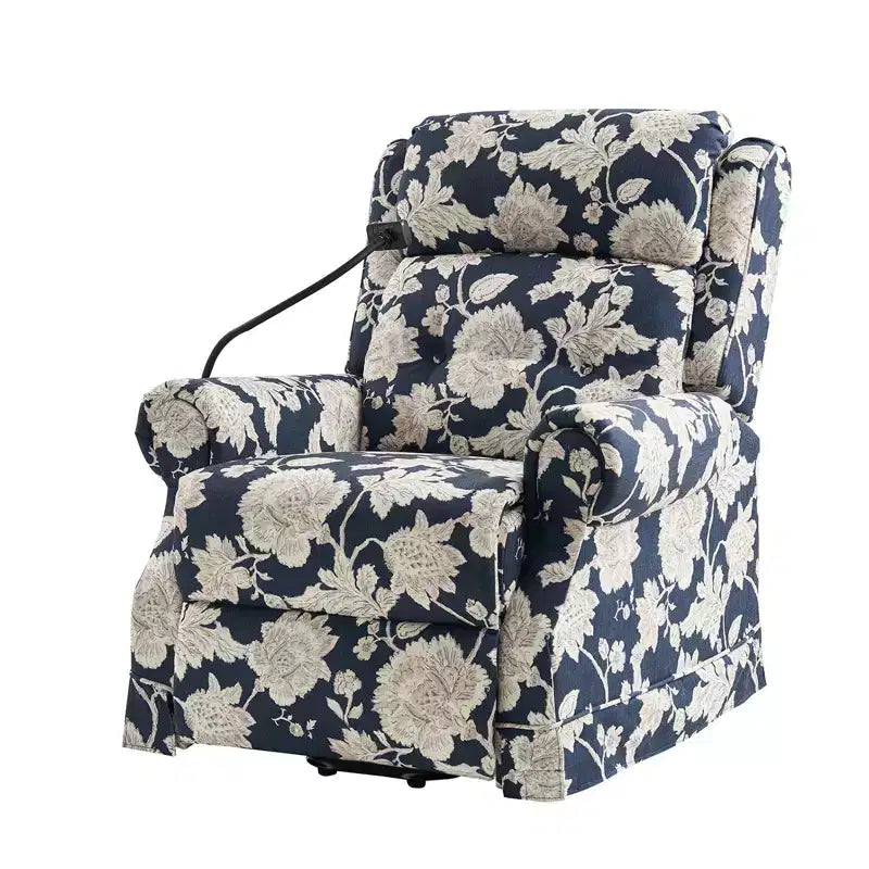 Sillón reclinable eléctrico con asistencia para levantarse, masaje, calefacción y reposacabezas manual