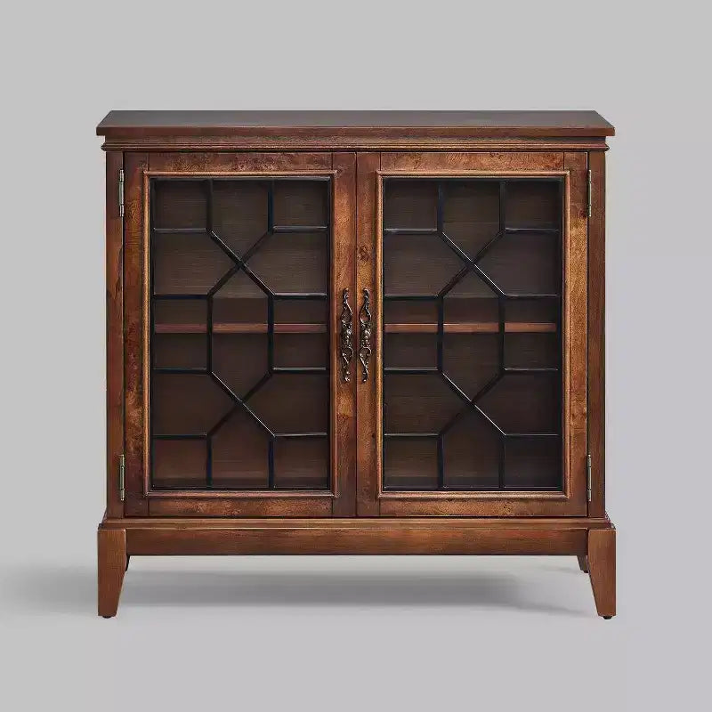 36 Zoll breiter Akzentschrank mit 2 Türen, Aufbewahrungsschrank im Vintage-Stil mit Beinen aus Massivholz