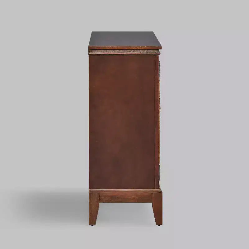 36 Zoll breiter Akzentschrank mit 2 Türen, Aufbewahrungsschrank im Vintage-Stil mit Beinen aus Massivholz