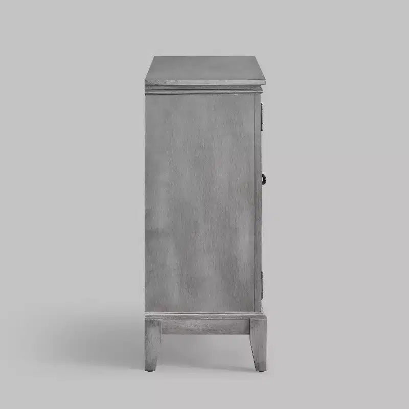36 Zoll breiter Akzentschrank mit 2 Türen, Aufbewahrungsschrank im Vintage-Stil mit Beinen aus Massivholz