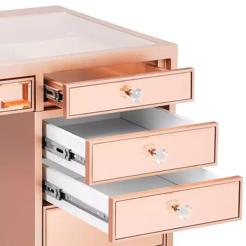 Coiffeuse premium avec miroir encadré de miroirs