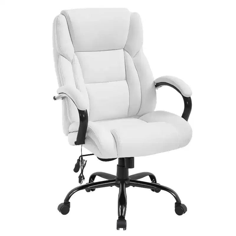 Fauteuil de bureau pour personnes de grande taille, capacité de 500 lbs, fauteuil de direction et chaise d’ordinateur avec soutien lombaire