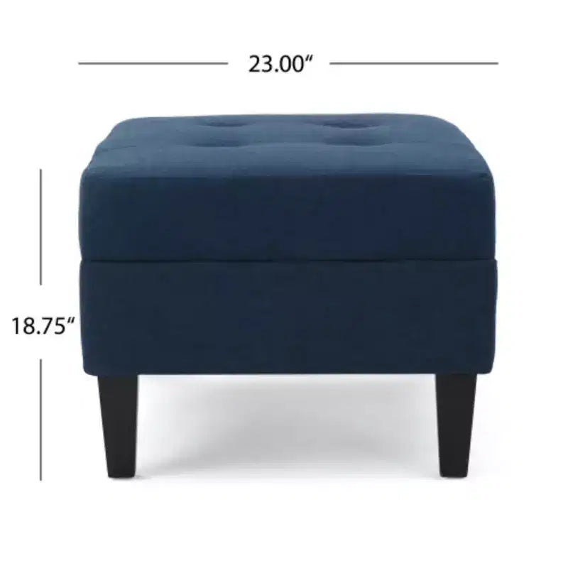 Elegante otomana azul: el complemento perfecto para la decoración de tu hogar