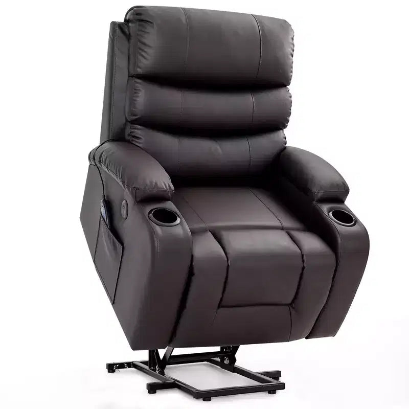 Relaxsessel mit Massage- und Wärmefunktion für Senioren, mit 2 Getränkehaltern