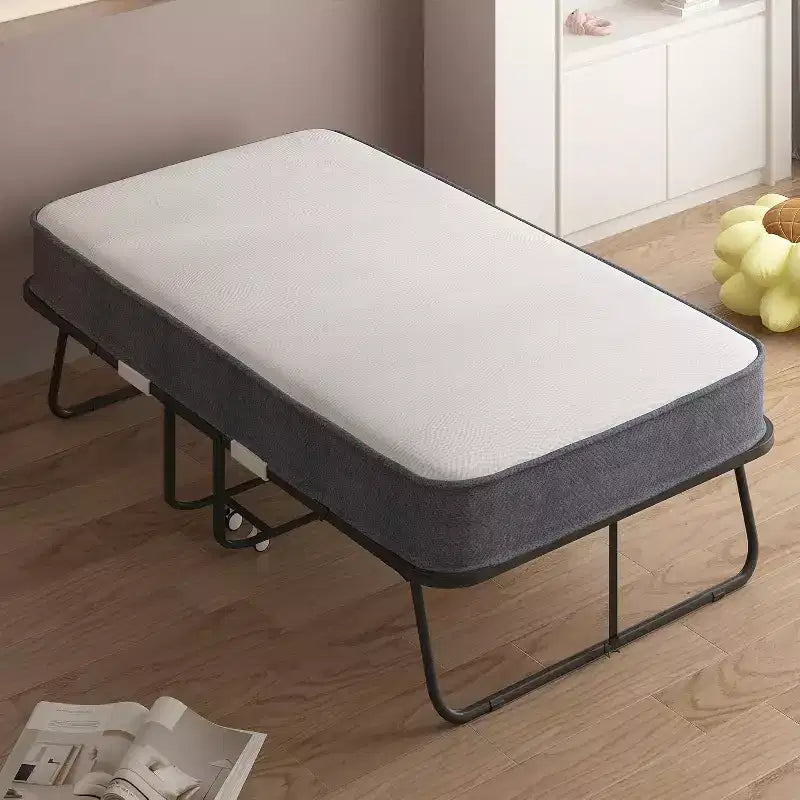 Cama plegable con colchón, cama portátil para invitados y catre de camping, acolchado suave y plegable