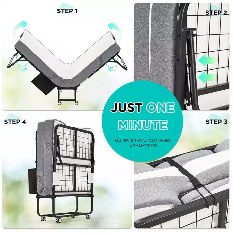Cama plegable de 31 W con colchón incluido