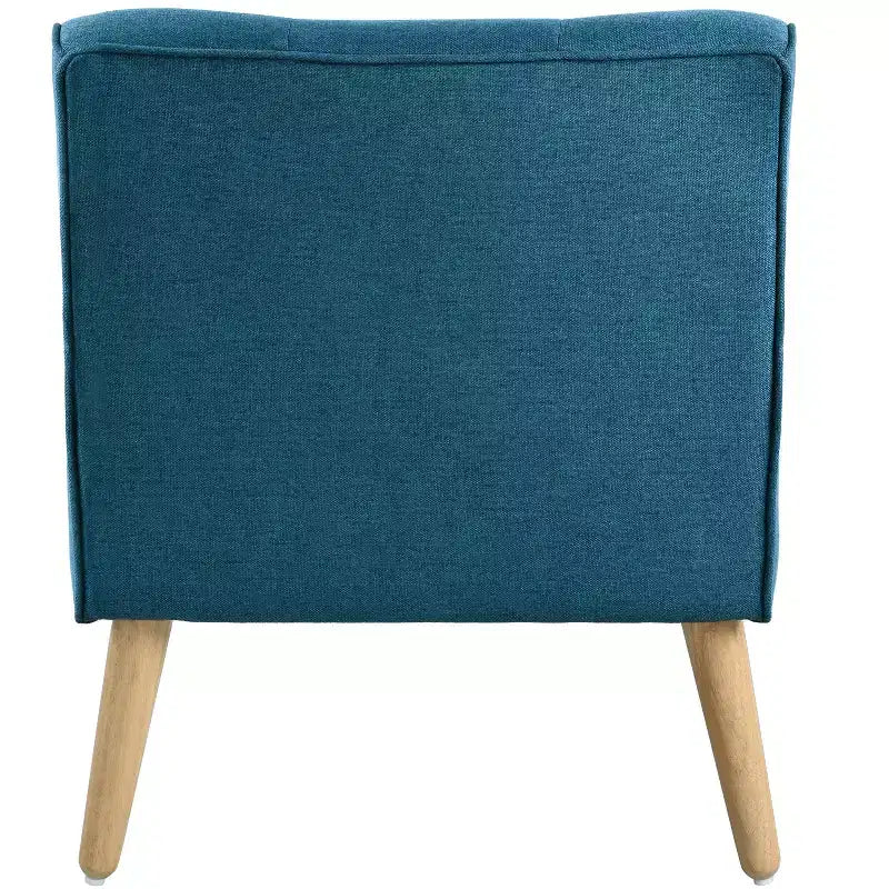Akzentstuhl im Mid-Century-Modern-Stil mit Knopfheftung und Polsterung