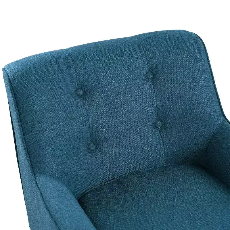 Akzentstuhl im Mid-Century-Modern-Stil mit Knopfheftung und Polsterung