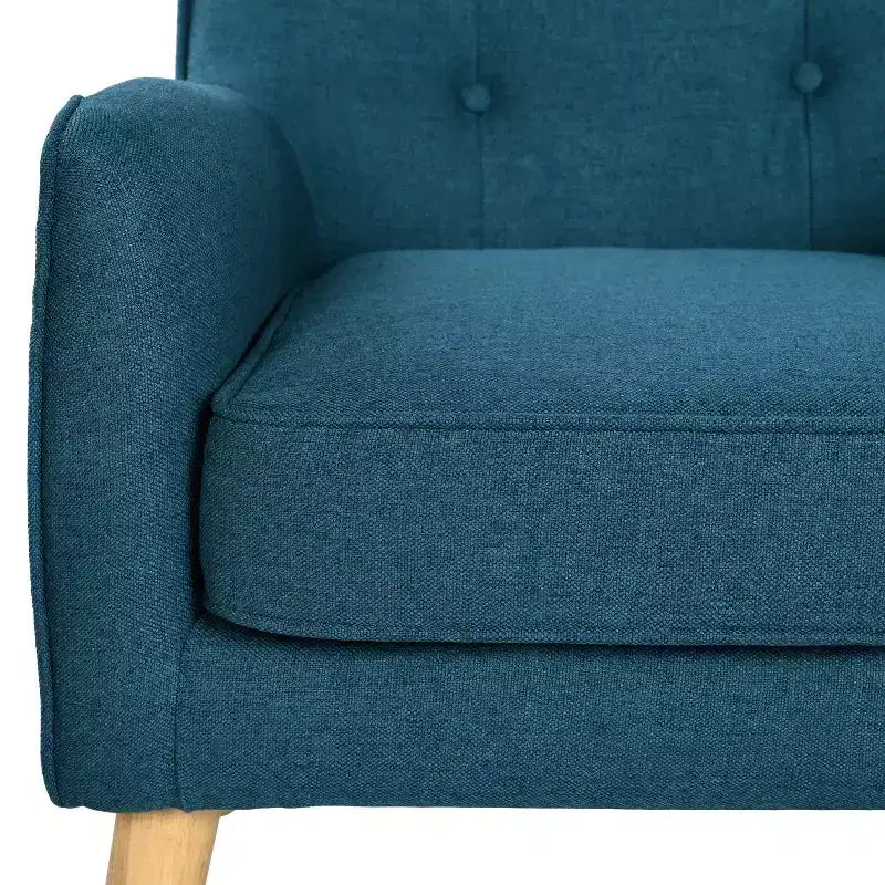 Akzentstuhl im Mid-Century-Modern-Stil mit Knopfheftung und Polsterung