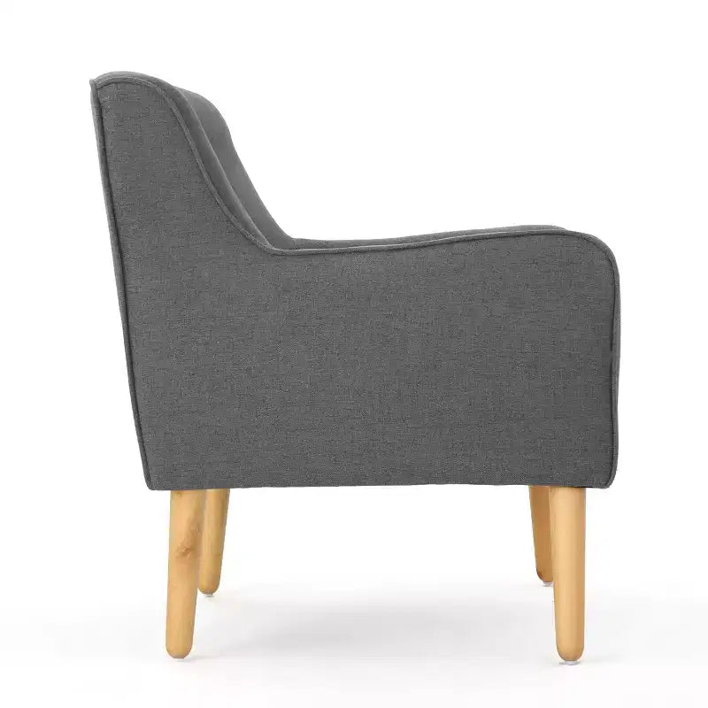 Akzentstuhl im Mid-Century-Modern-Stil mit Knopfheftung und Polsterung