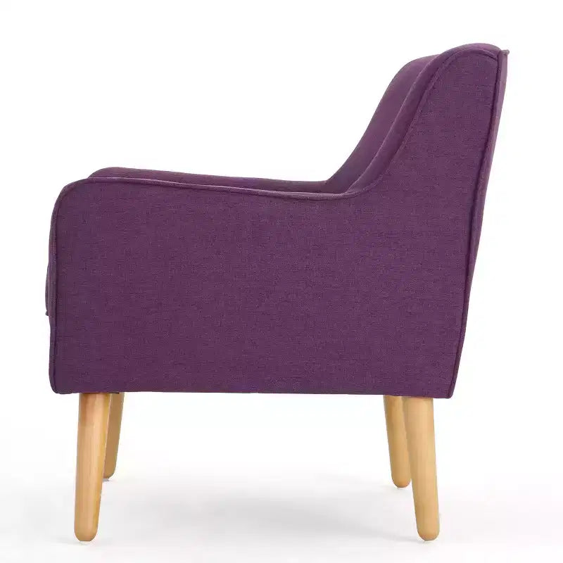 Akzentstuhl im Mid-Century-Modern-Stil mit Knopfheftung und Polsterung