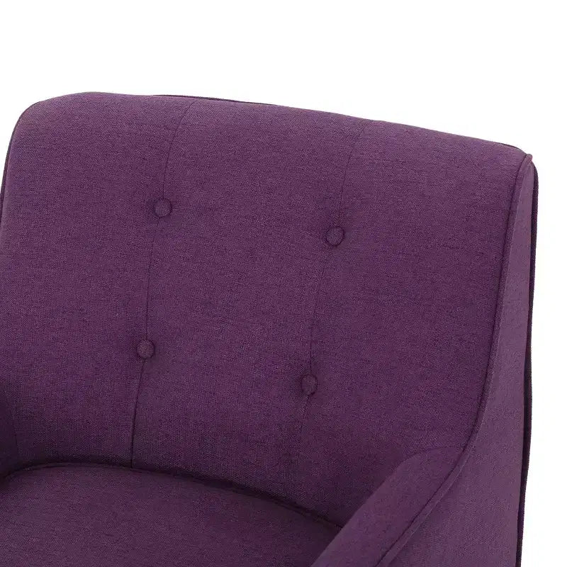 Akzentstuhl im Mid-Century-Modern-Stil mit Knopfheftung und Polsterung