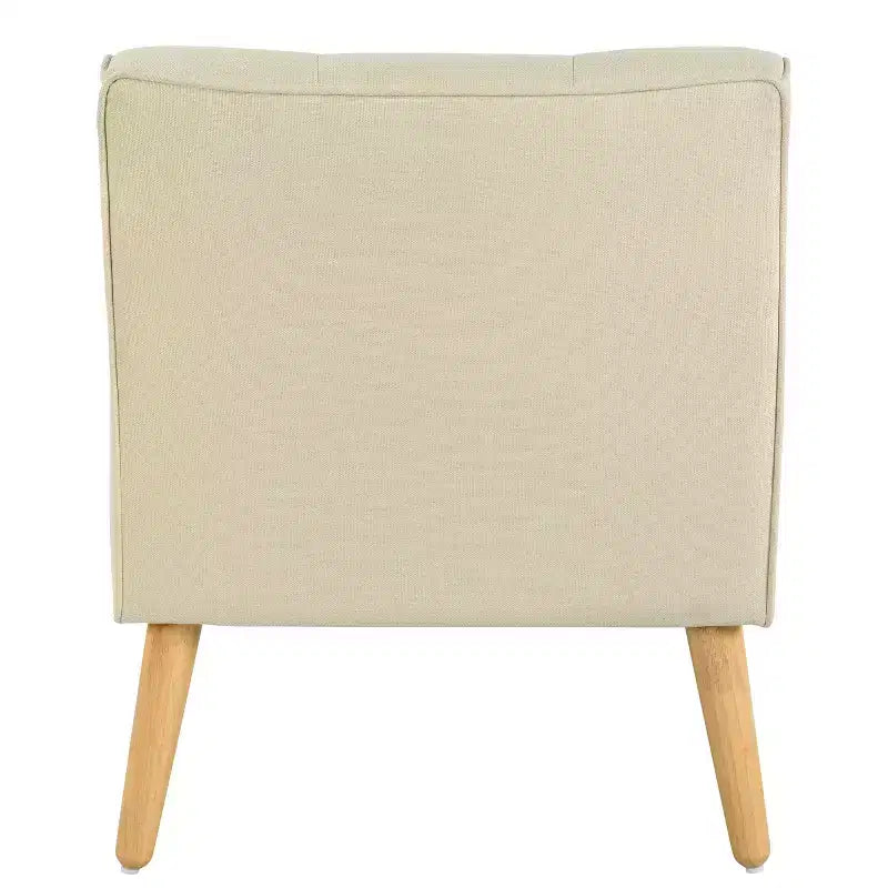 Akzentstuhl im Mid-Century-Modern-Stil mit Knopfheftung und Polsterung