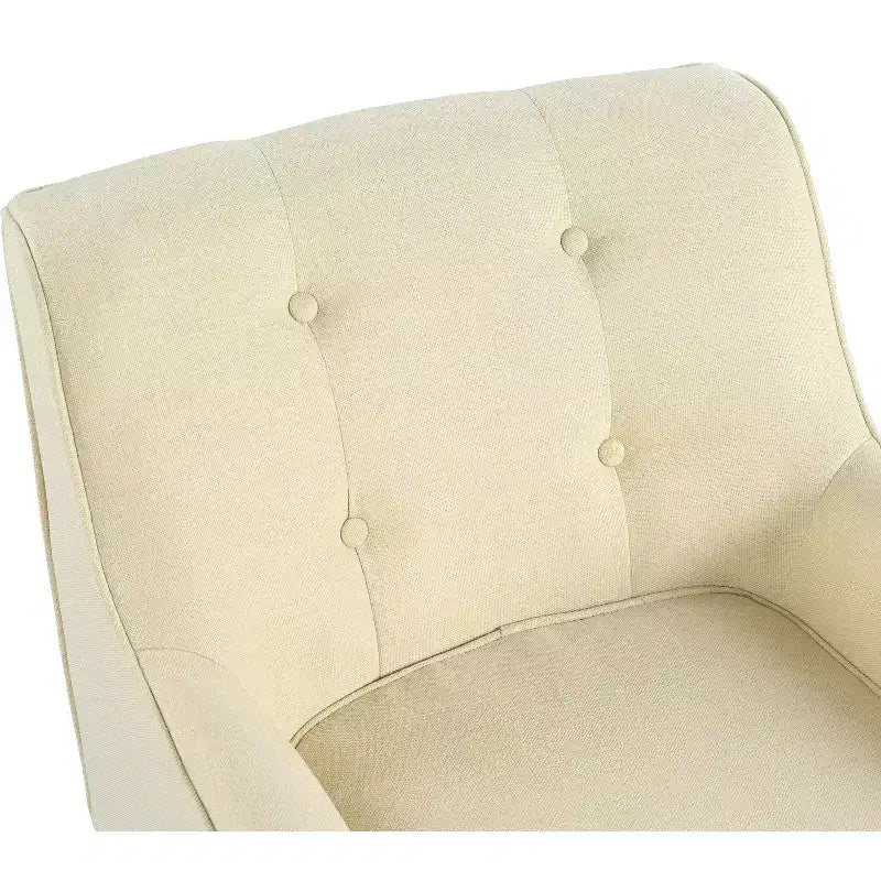 Akzentstuhl im Mid-Century-Modern-Stil mit Knopfheftung und Polsterung