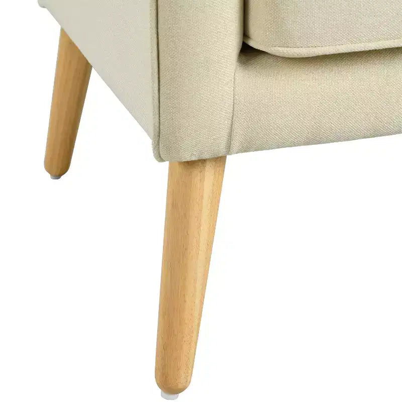 Akzentstuhl im Mid-Century-Modern-Stil mit Knopfheftung und Polsterung