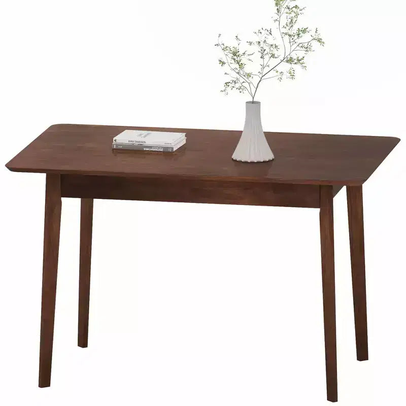 Table de salle à manger rectangulaire de 47.2 pour 4 personnes, table de cuisine moderne de style milieu du siècle avec pieds en bois d’hévéa