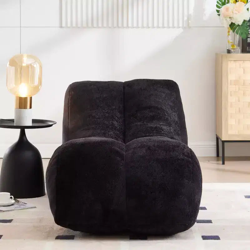 Chaiselongue zum Yoga, S-förmiger Sitzsack, bequeme Chaiselongue mit weicher Schwammfüllung, bodennahes, rahmenloses Lesesofa für Wohnzimmer und Schlafzimmer