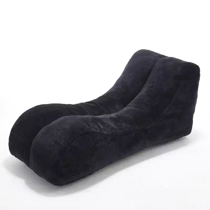 Chaiselongue zum Yoga, S-förmiger Sitzsack, bequeme Chaiselongue mit weicher Schwammfüllung, bodennahes, rahmenloses Lesesofa für Wohnzimmer und Schlafzimmer