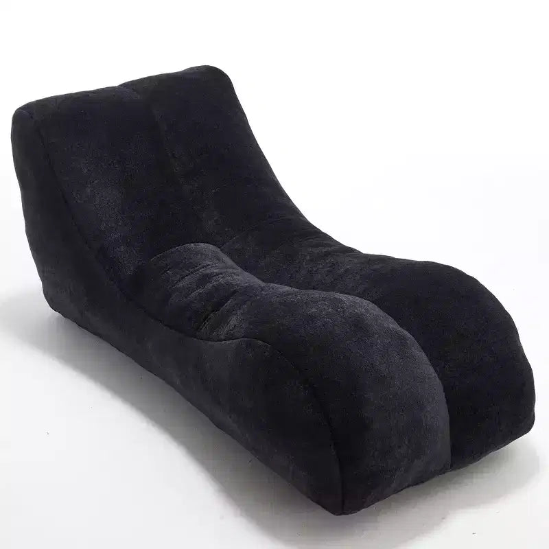 Chaiselongue zum Yoga, S-förmiger Sitzsack, bequeme Chaiselongue mit weicher Schwammfüllung, bodennahes, rahmenloses Lesesofa für Wohnzimmer und Schlafzimmer