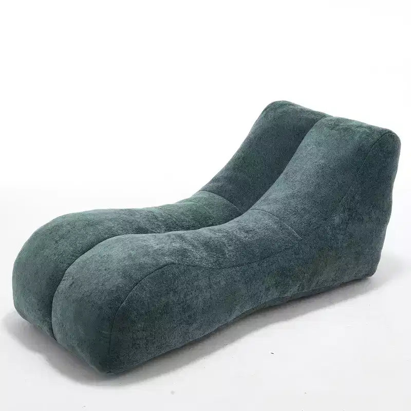Chaiselongue zum Yoga, S-förmiger Sitzsack, bequeme Chaiselongue mit weicher Schwammfüllung, bodennahes, rahmenloses Lesesofa für Wohnzimmer und Schlafzimmer
