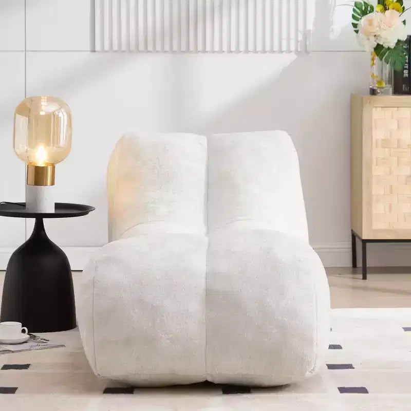 Chaiselongue zum Yoga, S-förmiger Sitzsack, bequeme Chaiselongue mit weicher Schwammfüllung, bodennahes, rahmenloses Lesesofa für Wohnzimmer und Schlafzimmer