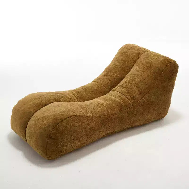 Chaiselongue zum Yoga, S-förmiger Sitzsack, bequeme Chaiselongue mit weicher Schwammfüllung, bodennahes, rahmenloses Lesesofa für Wohnzimmer und Schlafzimmer