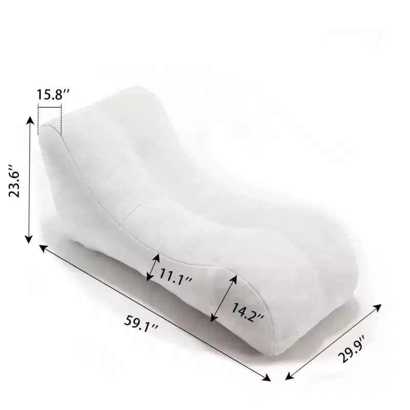Chaiselongue zum Yoga, S-förmiger Sitzsack, bequeme Chaiselongue mit weicher Schwammfüllung, bodennahes, rahmenloses Lesesofa für Wohnzimmer und Schlafzimmer