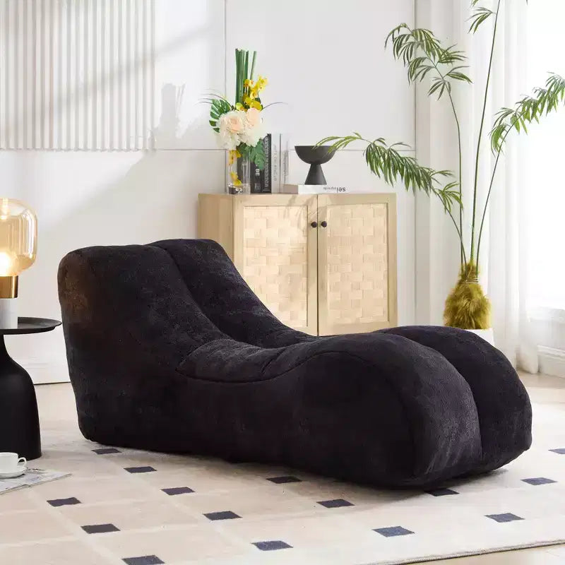 Sillón chaise longue para yoga, silla tipo puff con forma curva de S, cómodo sillón chaise longue relleno de esponja suave, sofá de suelo sin estructura rígida para leer en la sala de estar o el dormitorio