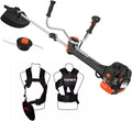 Fuxtec Débroussailleuse Thermique Professionnelle FX-PS152 52 cm3 3CV Système Anti Vibration - 2 en 1 Coupe-Bordure avec Tête de Coupe Double Fil et Lame 3 Dents Modèle Conçu pour Les Pros