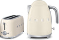 Smeg TSF02CRUK KLF01CRUK Ensemble grille-pain et bouilloire style rétro années 50 Crème