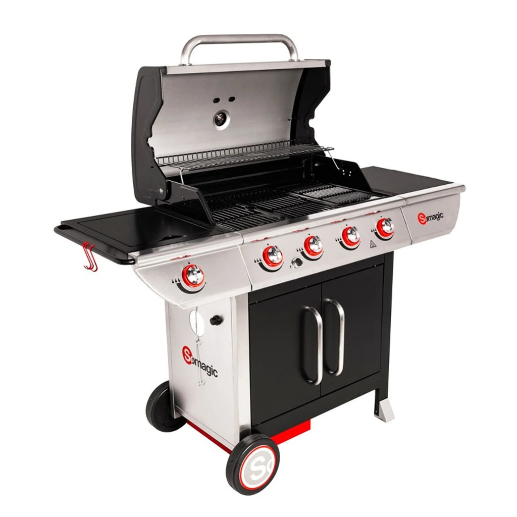 Barbecue au gaz MANHATTAN 450GPI - 4 br?leurs + réchaud 14kW Somagic
