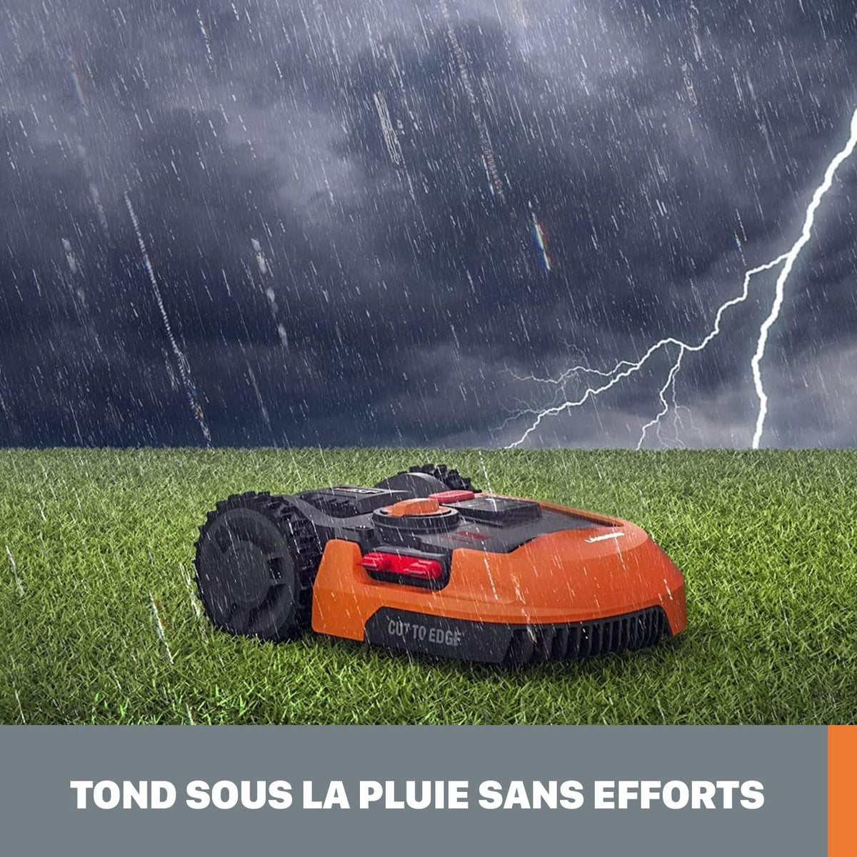 WORX LANDROID Vision WR206E.1, Robot Tondeuse sans Fil périphérique 600 m2 Surf.Max 700 m2, Installation en 30 Min, Caméra 4K + IA Adaptative, évite Tous Les Obstacles, Coupe des Bordures, Multizone