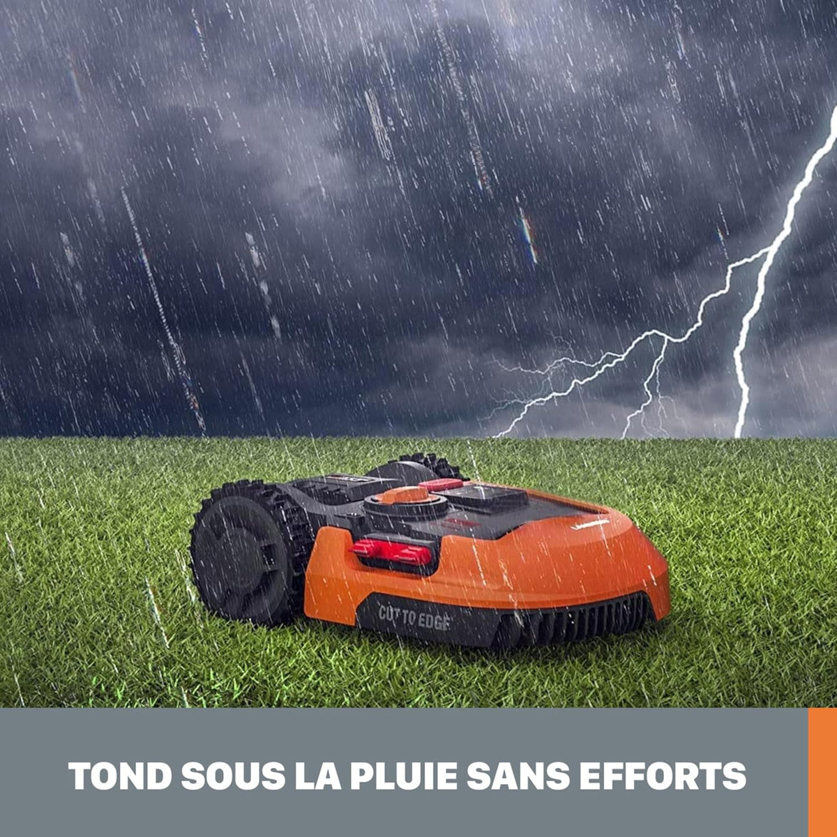 WORX LANDROID Vision WR206E.1, Robot Tondeuse sans Fil périphérique 600 m2 Surf.Max 700 m2, Installation en 30 Min, Caméra 4K + IA Adaptative, évite Tous Les Obstacles, Coupe des Bordures, Multizone