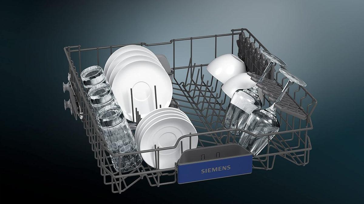 Siemens SN43ES14VE, iQ300 Lave-vaisselle intelligent, lave-vaisselle sous meuble avec tiroir à couverts, 60 cm, ouverture automatique de la porte grace à AutoOpen dry, particulièrement silencieux avec