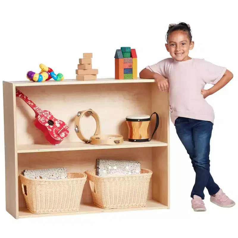 Armoire de rangement simple face à 2 étagères, 30in, mobilier scolaire