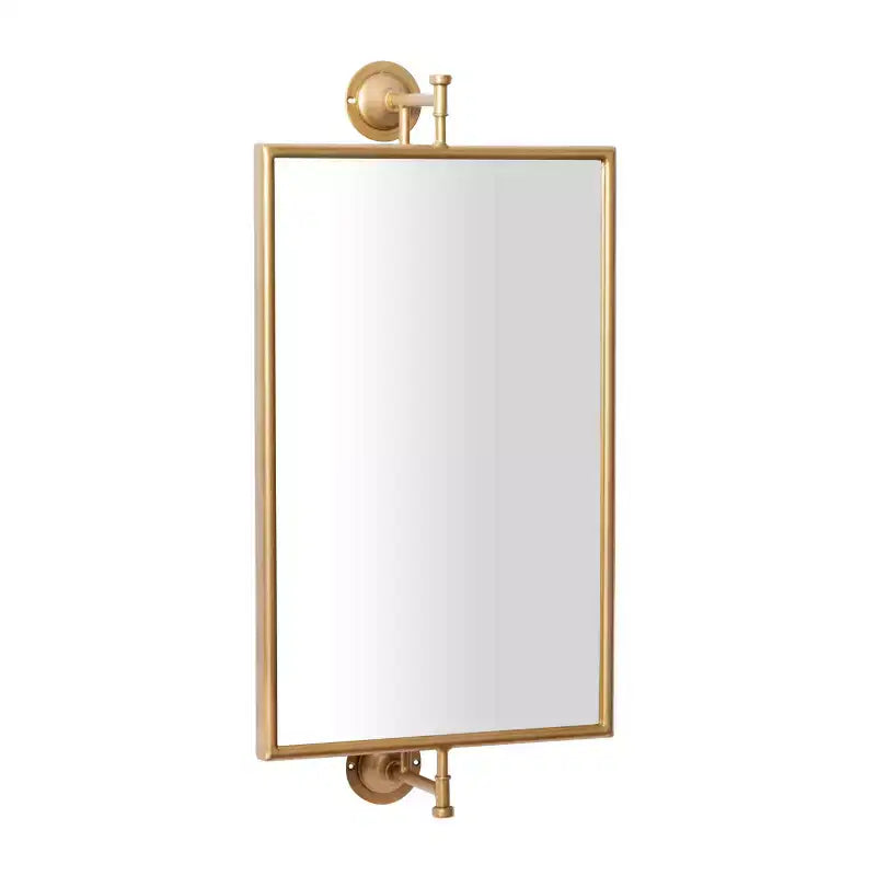 Miroir mural rectangulaire fait main en métal