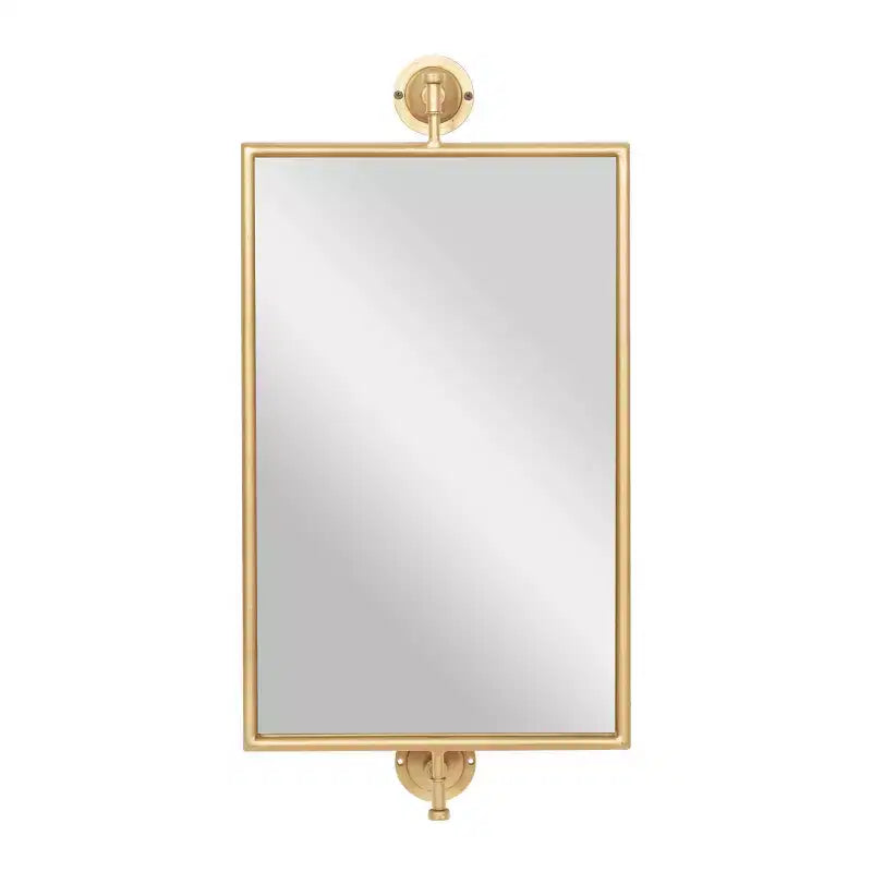 Espejo de pared rectangular de metal hecho a mano