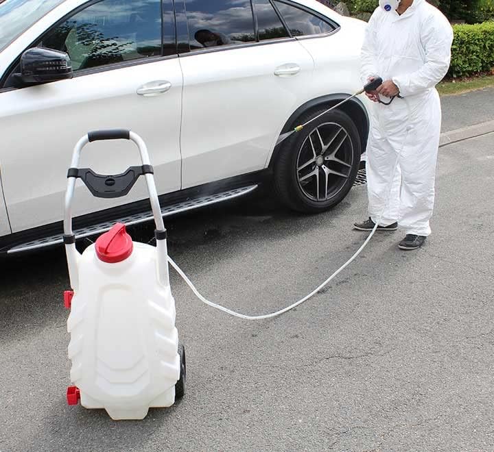 PHOENIX - Pulvérisateur électrique Pro Sprayer III 30L Option Rin?age – Pulvérisateur électrique Toiture Longue Portée à Batterie Rechargeable, Débit 240 L/H, Tuyau 8m - 2 Batteries