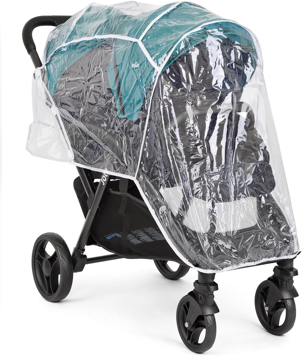 Joie - Evalite? Duo - Poussette Double Légère - Siège Arrière Inclinable à Plat - Compatible Sièges Auto Et Nacelles - Suspension 4 Roues - Harnais 5 Points SoftTouch - Dès la naissance