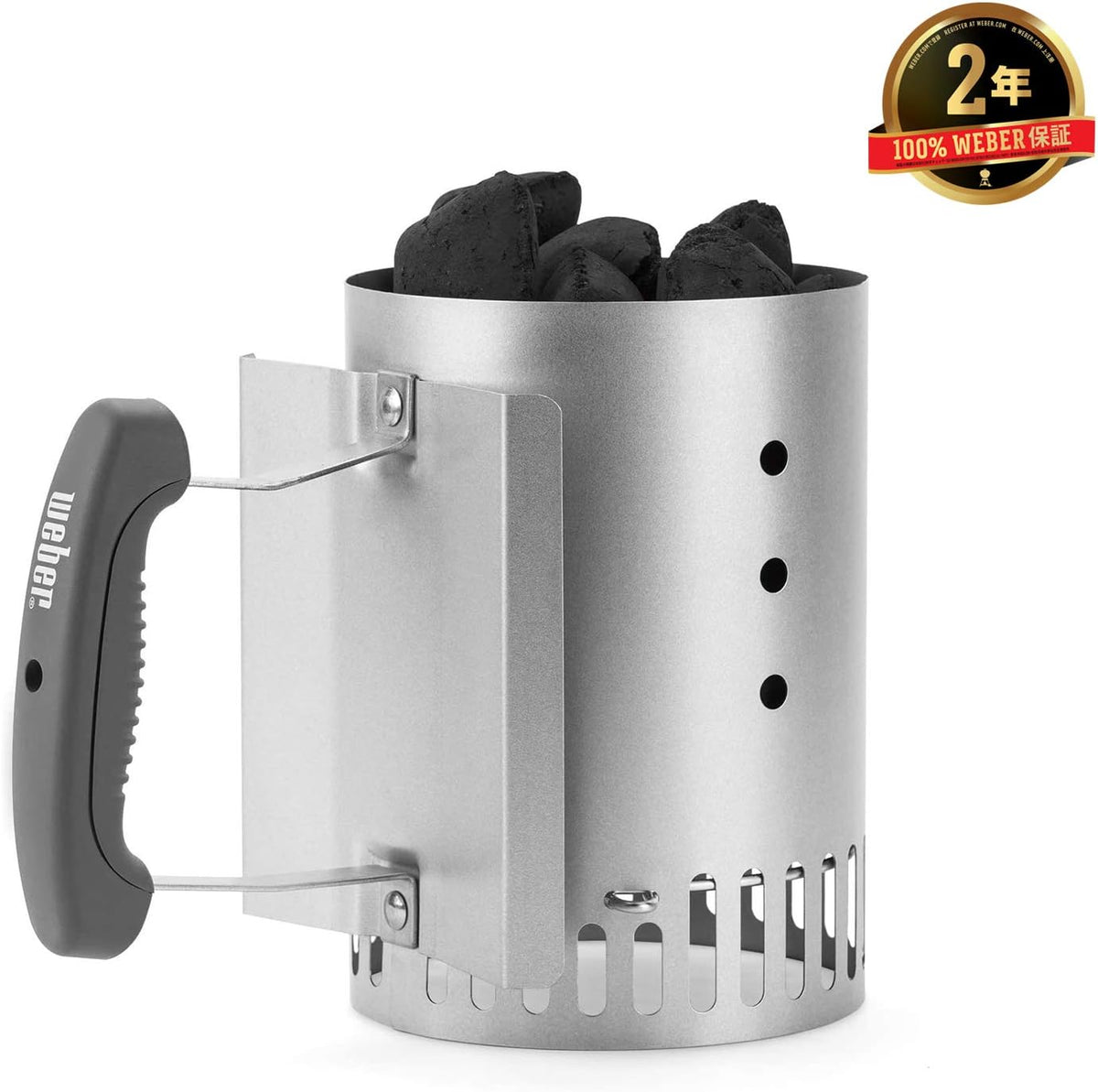Weber Classic Kettle barbecue au charbon de bois, surface de cuisson ? 57cm, barbecue avec couvercle et cuve en acier emaillé, thermomètre intégré au couvercle, trépied et roues - Noir (1341504)