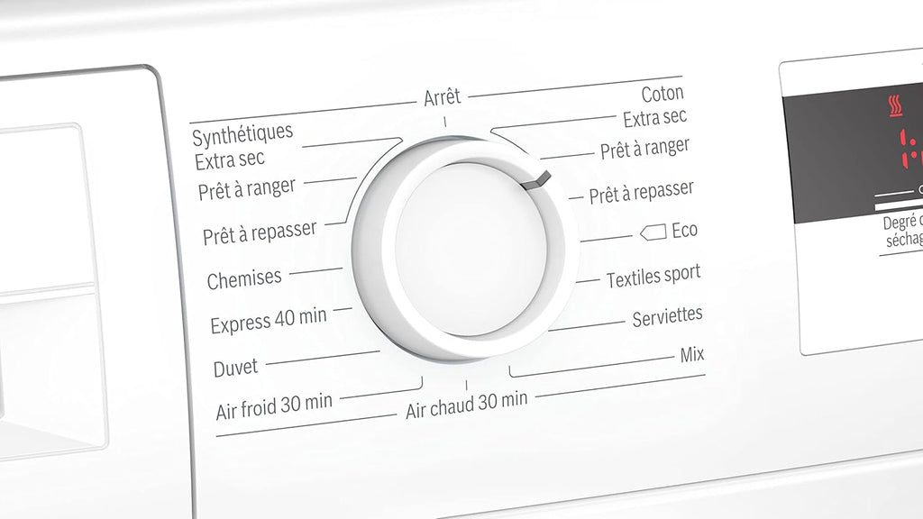 Bosch WTN85V07FF Sèche linge à condensation Série 4 - Silencieux - Pose Libre - 7kg - 112 L - Blanc