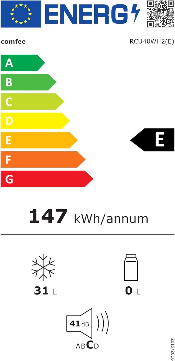 COMFEE’ RCU40WH2(E) | Mini Congélateur 31L 4 étoiles
