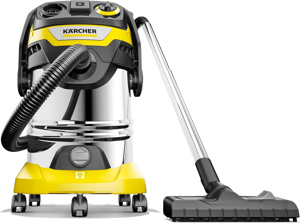 K?rcher Aspirateur Eau et Poussières WD 6 P S V-30/6/22/T, Prise de Courant, Filtre Plissé Plat, Fonction de Nettoyage, 1300 W, Cuve : 30 l et Bouchon de Vidange, Tube d'Aspiration : 2,2 m